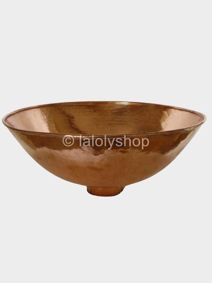 Vasque marocaine en cuivre rouge ronde 40 cm - à poser